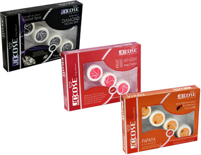 

Jocose 3in1 Facial Kit incudes Diamond , Fruit & Papaya Facial kits 165 ml(Set of 3)