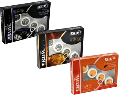 

Jocose Facial Kit Combo : Diamond , Gold & Papaya Facial 165 ml(Set of 3)
