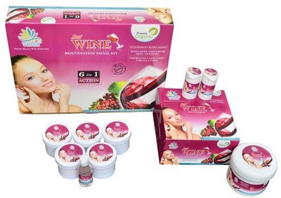 

Vania Red Wine Facial Kit & Bleach Cream 550 g(Set of 2)