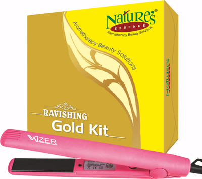 

Nature's Essence Gold Kit 525g + Wizer Neon-Pro Flat Hair Straightener Combo Pack 525 g(Set of 6)