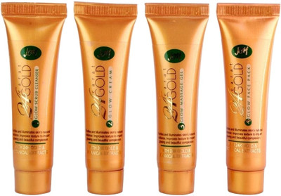 16% OFF on Joy 24 Carat Gold Glow Kit Pack 55 g(Set of 4) 16% OFF on Joy 24 Carat Gold Glow Kit Pack 55 g(Set of 4)