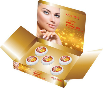 

Krishkare 24k Saffron Gold Facial Kit 250 g(Set of 5)