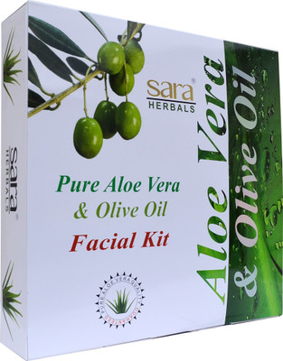 

SARA Pure Aloe Vera & Olive Oil Facial Kit 555 g(Set of 5)