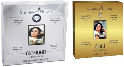 

Shahnaz Husain Timeless Diamond & GoldFacial Kit (combo),Excellent For Young Girls 80 g(Set of 2)
