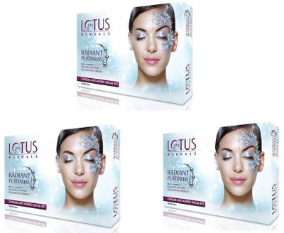 

Lotus Radiant Platinum Cellular Anti-Ageing Facial Kit ((37g*3)) 111 g(Set of 3)