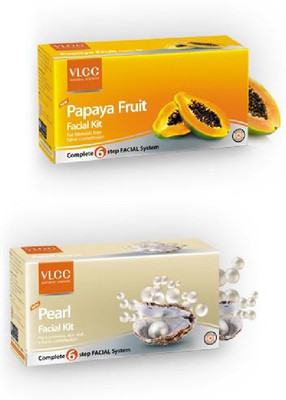 

VLCC Papaya & Pearl Facial Kit 120 ml(Set of 2)
