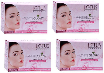 

Lotus Herbals White Glow Insta Glow Fairness Facial Kit (( 40g*4 )) 160 g(Set of 4)