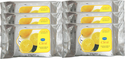 

Ginni Refreshing Facial Wipes - Lemon (6 pack) (30 wipes per pack)(Pack of 6)