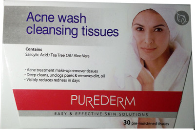 

Purederm Acne wash cleansing tissues