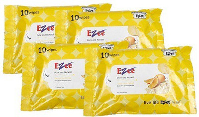 

Ezee Lemon Wet Wipes 10 (Pack of 4)(Pack of 4)