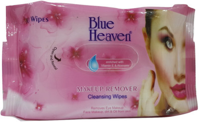 

Blue Heaven Makeup Remover Cleansing Wipes (30 pc Each Pack) (3 Pack Set)(Pack of 30)
