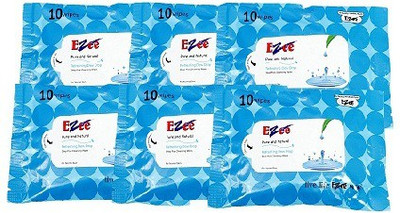 

Ezee Wet Wipes Dew Drops 10 wipes(Pack of 6)