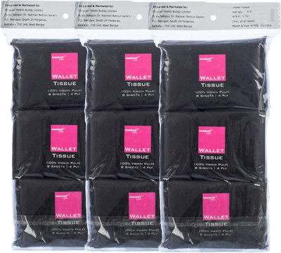 

Healthbuddy Wallet Tissue, 9 Packets of 16 sheets each(Pack of 9)