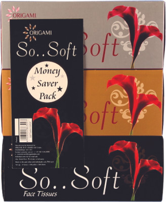 

SoSoft Origami Sosoft Face Tissue 3 in 1 200 Pulls(Pack of 1200)