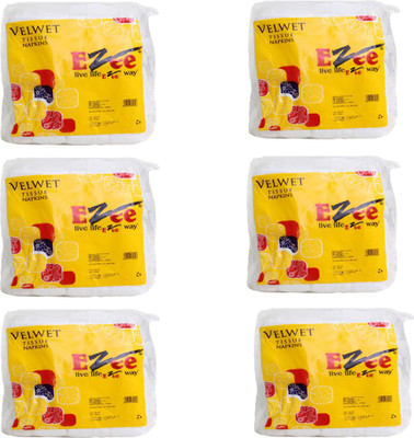 

Ezee Tissue Paper Napkins / Face Tissue Small Pack 12 x 12 Inches(Pack of 6)
