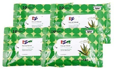 

Ezee Wet Wipes Aloe Vera 10 wipes(Pack of 4)