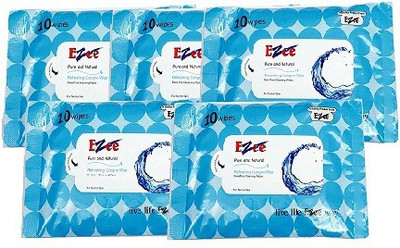 

Ezee Wet Wipes Cologne 10 wipes(Pack of 5)