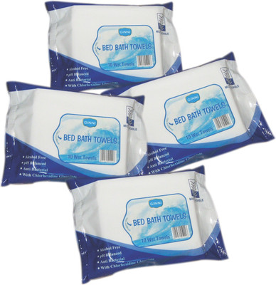 

Ginni Bed Bath & Moisturize Skin & Help To Relax (Set Of 4) (10 Towels Per Pack)(Pack of 10)