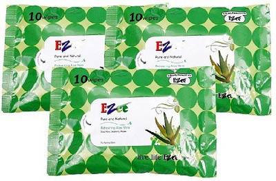 

Ezee Wet Wipes Aloe Vera 10 wipes(Pack of 3)