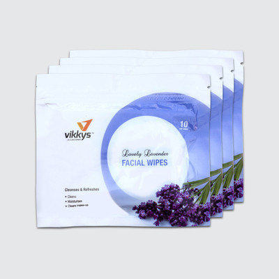 

vikkys Refreshing facial wipes(Pack of 4)