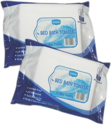 

Ginni Bed Bath Towel 10's - Aqua & Glycerin keeps your body soft and graceful(set of 2 pack)(Pack of 10)