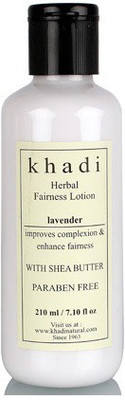 19% OFF on KHADI NATURAL Khadi Lavender Herbal Fairness Lotion (With Shea Butter & Paraben Free)(210 ml) 19% OFF on KHADI NATURAL Khadi Lavender Herbal Fairness Lotion (With Shea Butter & Paraben Free)(210 ml)