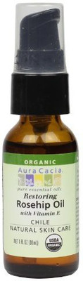 

Aura Cacia Organic Natural Skin Care Restoring Rosehip Oil With Vitamin E(30 ml)