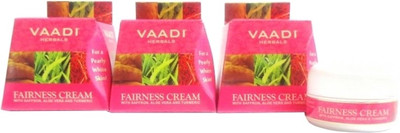 

Vaadi Herbals Value Pack of 3 Fairness Cream - Saffron, Aloe Vera & Turmeric Extracts
