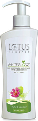 

Lotus HERBALS WHITEGLOW Skin Whitening & Brightening Hand & Body Lotion SPF-25 I PA+++(300 ml)