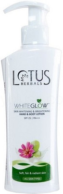 30% OFF on LOTUS HERBALS HERBALS WHITEGLOW Skin Whitening & Brightening Hand & Body Lotion SPF-25 I PA+++(300 ml) 30% OFF on LOTUS HERBALS HERBALS WHITEGLOW Skin Whitening & Brightening Hand & Body Lotion SPF-25 I PA+++(300 ml)