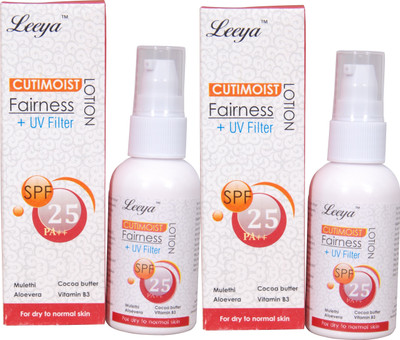 

Leeya Cutimoist Fairness Lotion + Uv Filter With Spf 25 & Pa++ (Pack Of 2)(100 ml)
