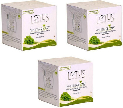 

Lotus Whiteglow Skin Whitening & Brightening Gel Cream SPF 25 (Pack of 3) (40g * 3)))(120 g)