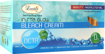 Luster Insta Glow Octa + Oxy Bleach Cream (with Pre Bleach Cream & Post Bleach Pack)(500 ml)