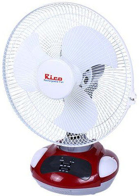 

Rico Rechargeable With Mobile Charging & Led Lamp 3 Blade Table Fan(Multicolor)