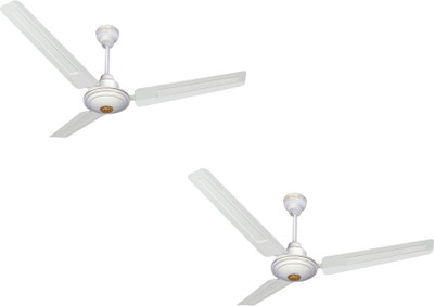 

VOLTGUARD SHINE WHITE PACK OF TWO 3 Blade Ceiling Fan(WHITE, Pack of 2)