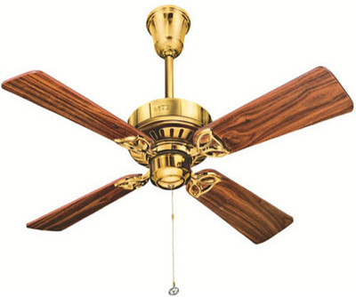 19% OFF on USHA Bayport Bright Brass 1067 mm 4 Blade Ceiling Fan(Multicolor, Pack of 1)