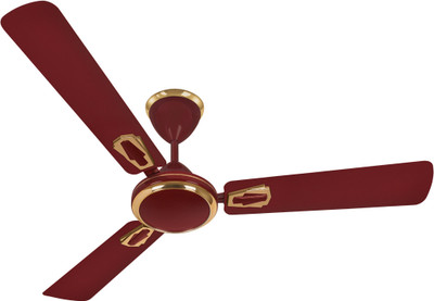 

Luminous Krona 3 Blade Ceiling Fan(Red, Gold), Brown