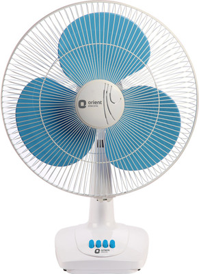 

Orient Electric Desk 86 3 Blade Table Fan(White, Pack of 1), Blue;white