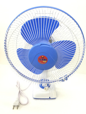 

Turbo 4000 Oscillating High Speed 3 Blade Wall Fan(White & Blue, Pack of 1)
