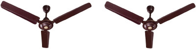 

Blue Sapphire Fusion 48 Ceiling Fan 2 3 Blade Ceiling Fan(Brown, Pack of 2)