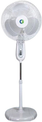 

Crompton High Flo 3 Blade Pedestal Fan(Light Gray), White