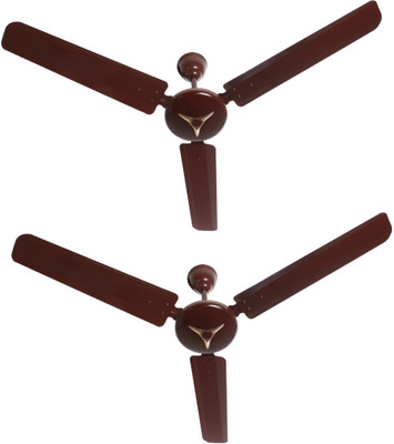 

Citron CF003 (Pack of Two) 3 Blade Ceiling Fan(Brown)