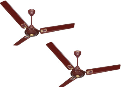 

VOLTGUARD SHINE DECO BROWN PACK OF TWO 3 Blade Ceiling Fan(BROWN, Pack of 2)
