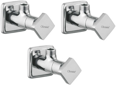 

Oleanna ALCOMY-02 Melody Angle Valve With Wall Flange Agular Stop Cock (Disc Fitting | Quarter Turn) (Pack of 3 Pcs) Angle Cock Faucet(Wall Mount Installation Type)