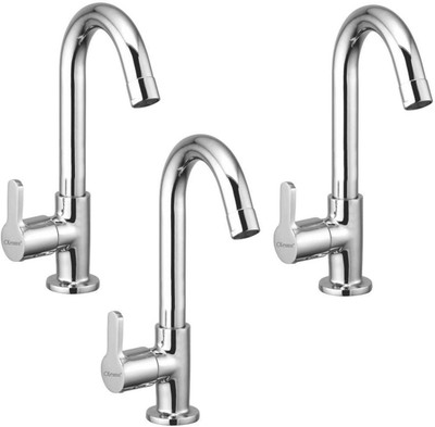 

Oleanna ALCOO-05 Orange Swan Neck Pillar Tap With Swivel Spout For Sink And Basin Kitchen And Bathroom (Disc Fitting | Quarter Turn | Form Flow) (Pack of 3 Pcs) Disc Faucet(Deck Mount Installation Type)