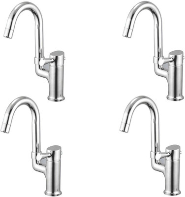 

Oleanna ASCF-13 Fancy Single Lever Sink Mixer Table Mounted With Connection Pipe With Hot & Cold Water Feature (High Quality Cartridges | Quarter Turn | Form Flow) (Pack of 4 Pcs) Mixer Faucet(Vessel Installation Type)