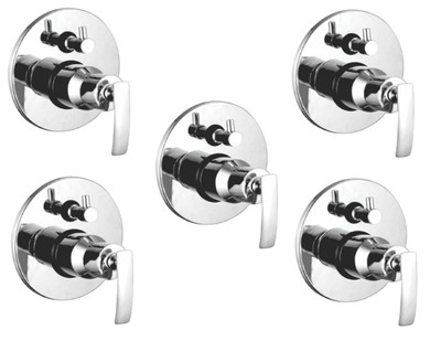 

Oleanna ModelD-18 Desire 4 Way Complete Divertor Set And Addons Body Of Single Lever Concealed, Mixers And Divertor For Bath And Shower System (High Quality Cartridges | Quarter Turn) (Pack of 5 Pcs) Diverter Faucet(Wall Mount Installation Type)