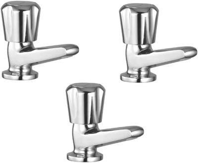 

Oleanna ALCOC-03 Caliber Pillar Cock Chrome Finishing (Disc Fitting | Quarter Turn | Form Flow) (Pack of 3 Pcs) Pillar Tap Faucet(Deck Mount Installation Type)
