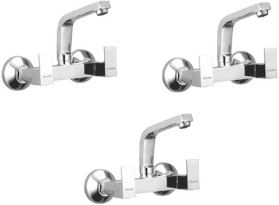 

Oleanna ALCOS-08 Square Sink Mixer With Hot & Cold Water Feature (Disc Fitting | Quarter Turn | Form Flow) (Pack of 3 Pcs) Mixer Faucet(Wall Mount Installation Type)