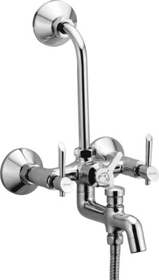 

Oleanna F-14 Fancy Wall Mixer 3 in 1 with 115Mm Bend Pipe and Provision for Over Head and Hand Shower (Disc Fitting | Quarter Turn | Form Flow) Mixer Faucet(Wall Mount Installation Type)